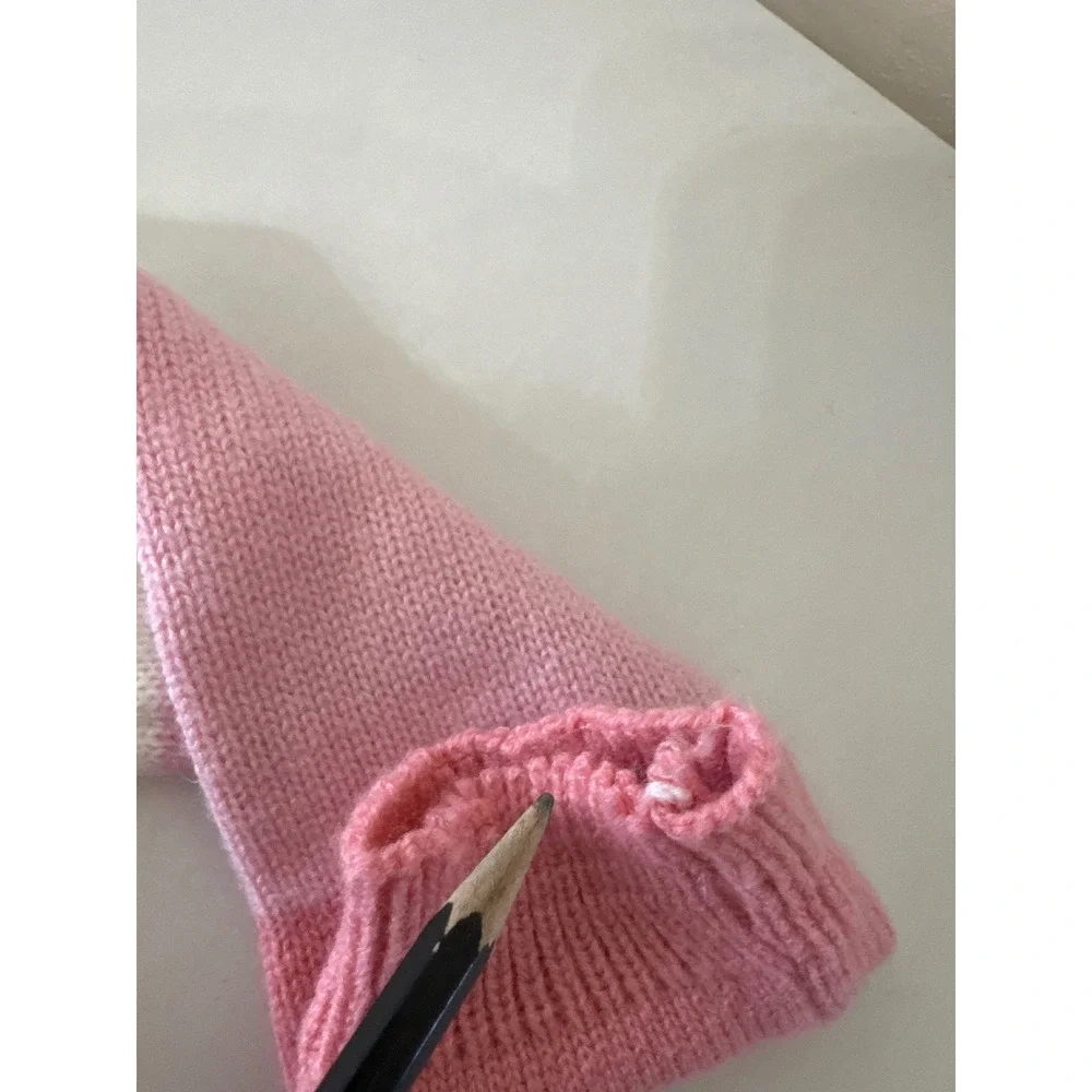 Unicorn Knit Leg Warmers Girls Toddler Pink Cream Colorblock Embroidered Horn‎